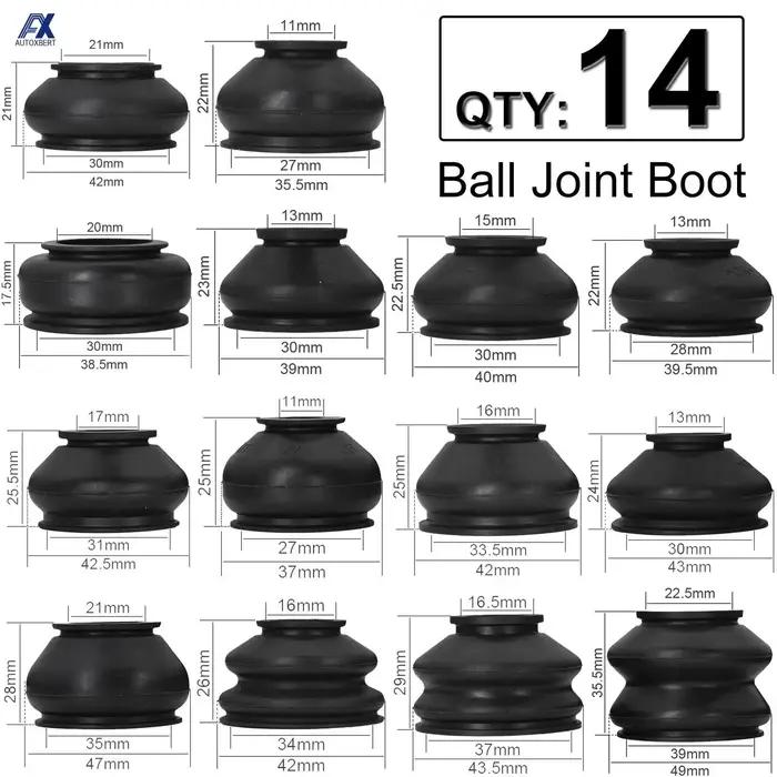 14x Multipack universel voiture Suspension direction rotule en caoutchouc anti-poussière botte couve