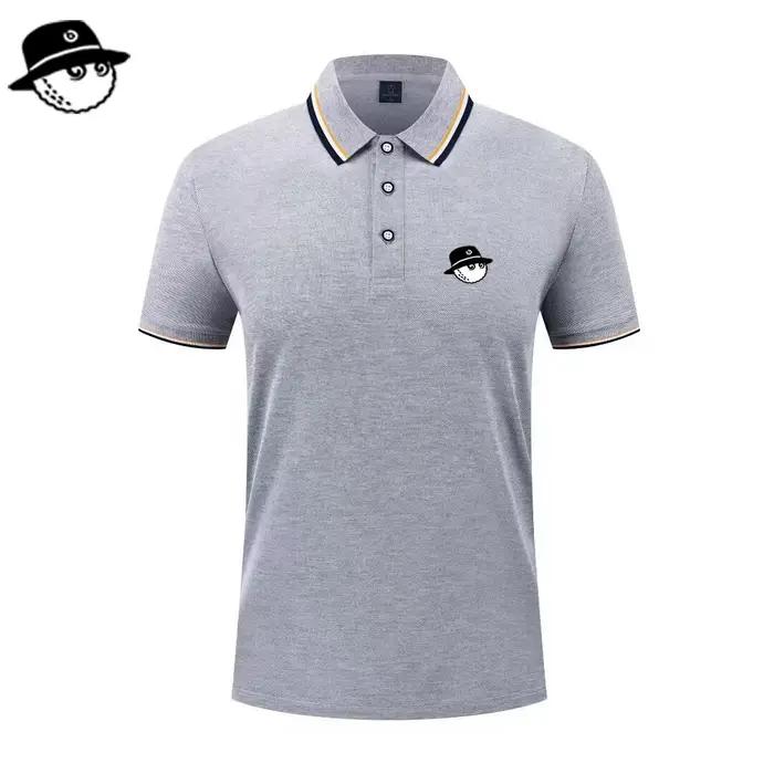 Polo pour homme, mode été, coupe slim, manches courtes, 100% polyester, décoration de poche factice,