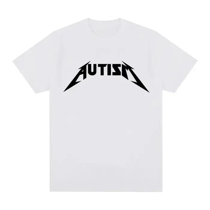 Autisme métal Rock Meme T-shirt hommes femmes mode Hip Hop manches courtes surdimensionné T-shirts é