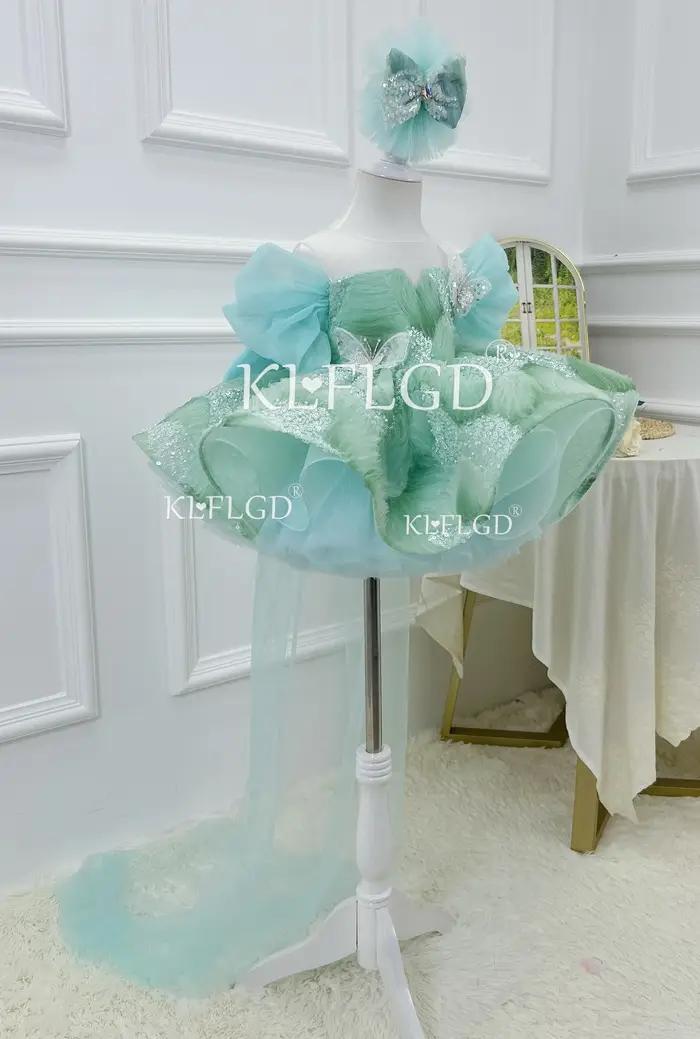 KLGFLD nouvelle magnifique robe de cocktail haut de gamme élégante fille hôte parole traînant robe f
