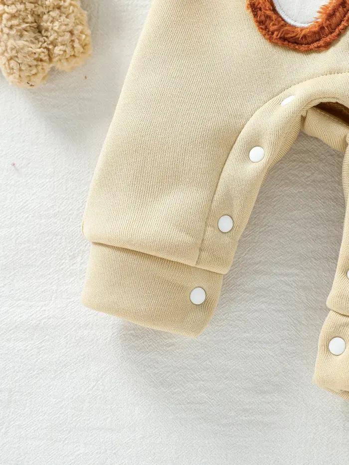Ensemble de vêtements pour bébé garçon, sweat-shirt à capuche rayé à manches longues, salopette ours