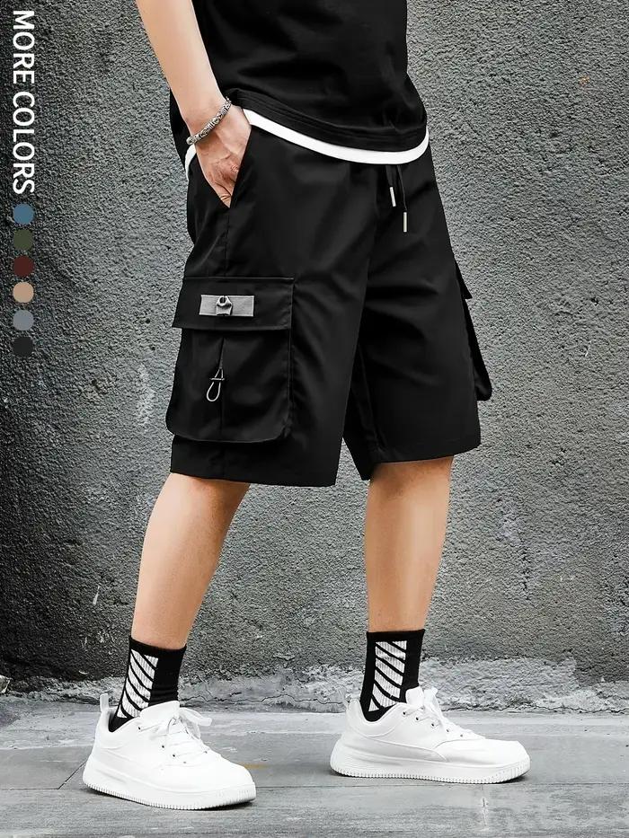Short cargo pour hommes, plein air, voyage, sports décontractés, grandes poches, tissus durables et