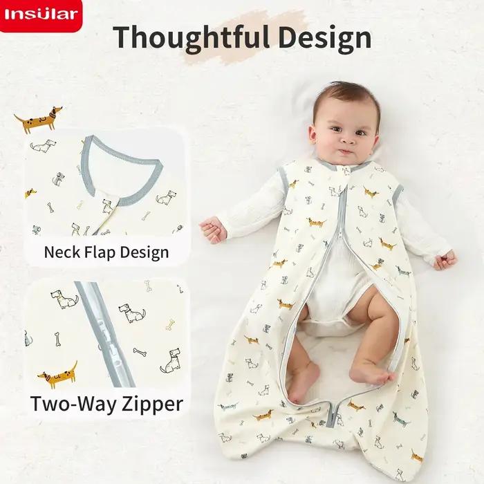 Sac de couchage pour bébé, nouveau-né, Anti-choc, pyjama pour bébé, léger, fermeture éclair, costume