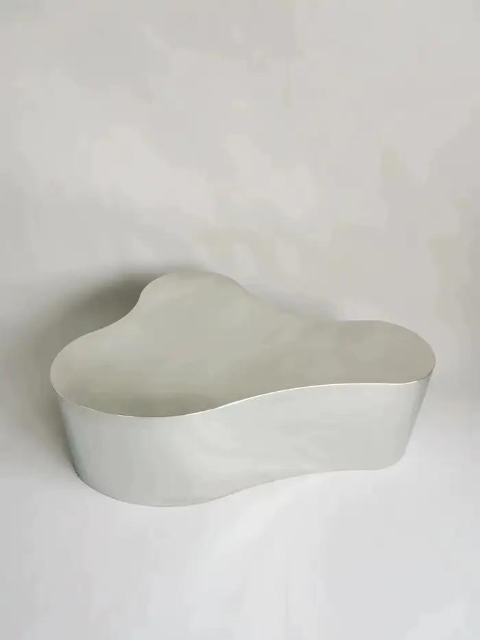 Nordic Light-Table d'affichage créative minimaliste en acier inoxydable, table basse de luxe, salon