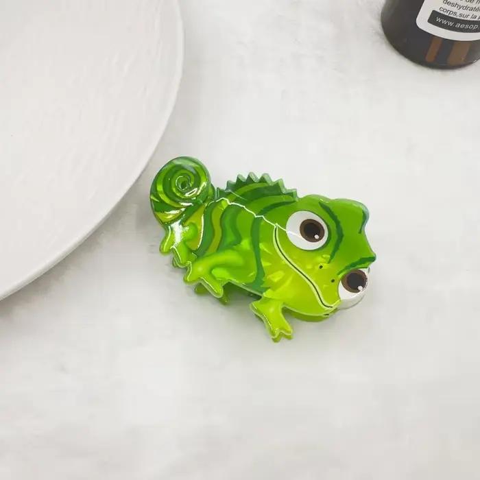 1pc nouveau dessin animé mignon dinosaure vert lézard pince à cheveux arrière de la tête pince à che