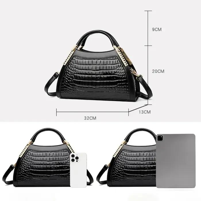 Alligator cuir verni épaule bandoulière sacs à main pour femmes marque de luxe sacs à main femmes sa