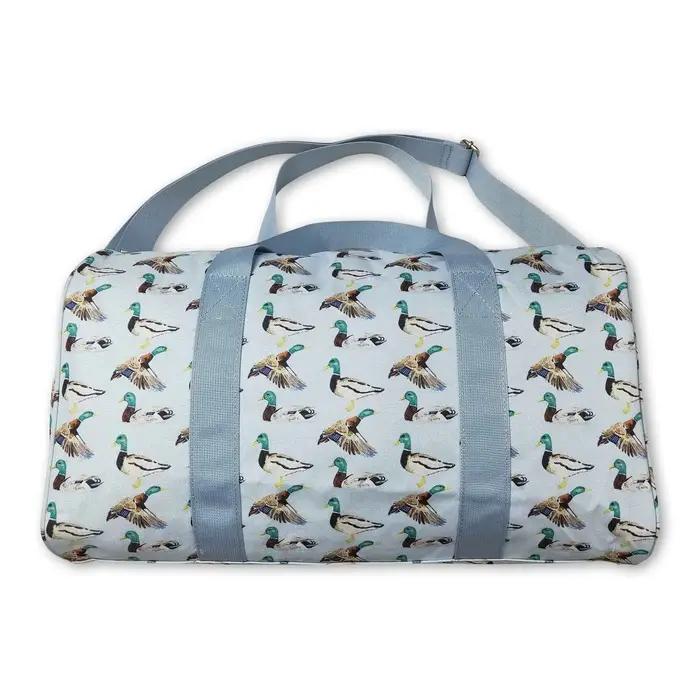 Sac de voyage en toile de coton à rayures avec sangle
