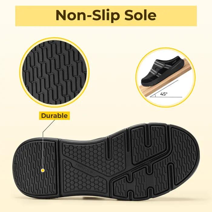 FitVille – pantoufles larges pour hommes, mules à enfiler avec sangle réglable pour pieds enflés, ch
