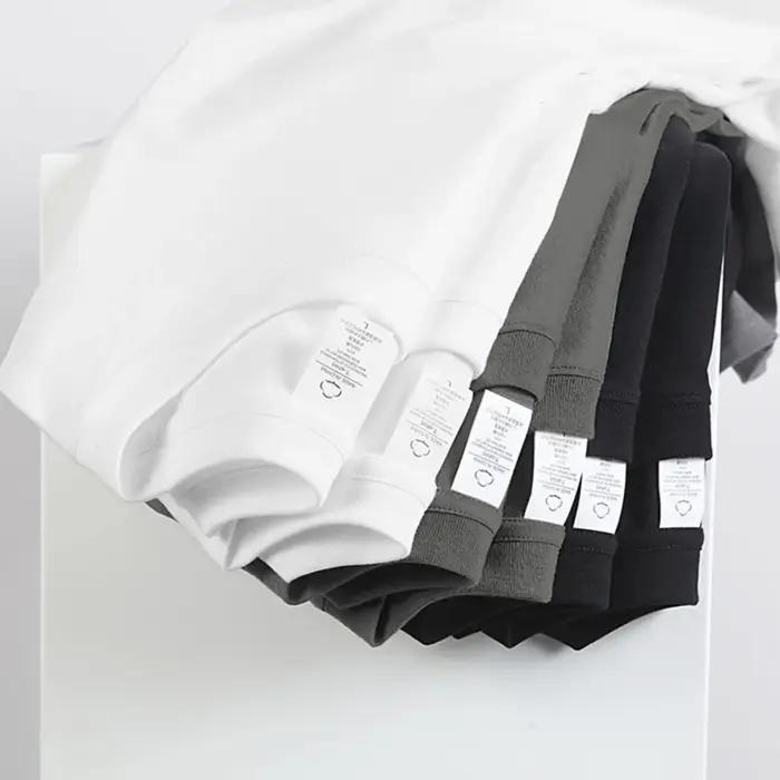 2 pièces 100% coton solide t-shirts hommes et femmes à manches courtes blanc t-shirts décontracté re