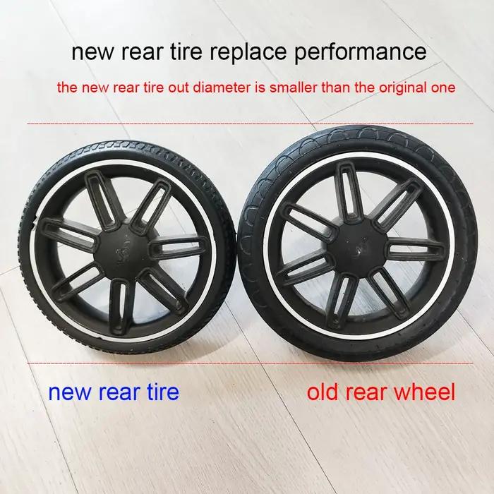 Pneu de roue de poussette chacun pour Nuna Triv /Triv Next Buggy roue avant ou arrière PU Tubeless a