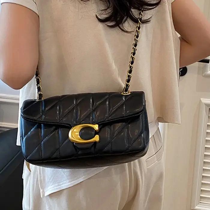 Sac à main féminin carré haut de gamme avec sangle chaîne diamant bandoulière ajustable pour femmes élégantes sorties occasions spéciales