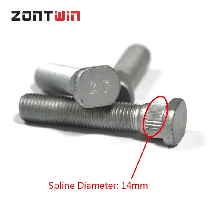 5 vis cannelées forgées de 14MM pour Toyota, Nissan, Mitsubishi, Subaru, M12 x 12.9/M12 x 1.5, 1.25