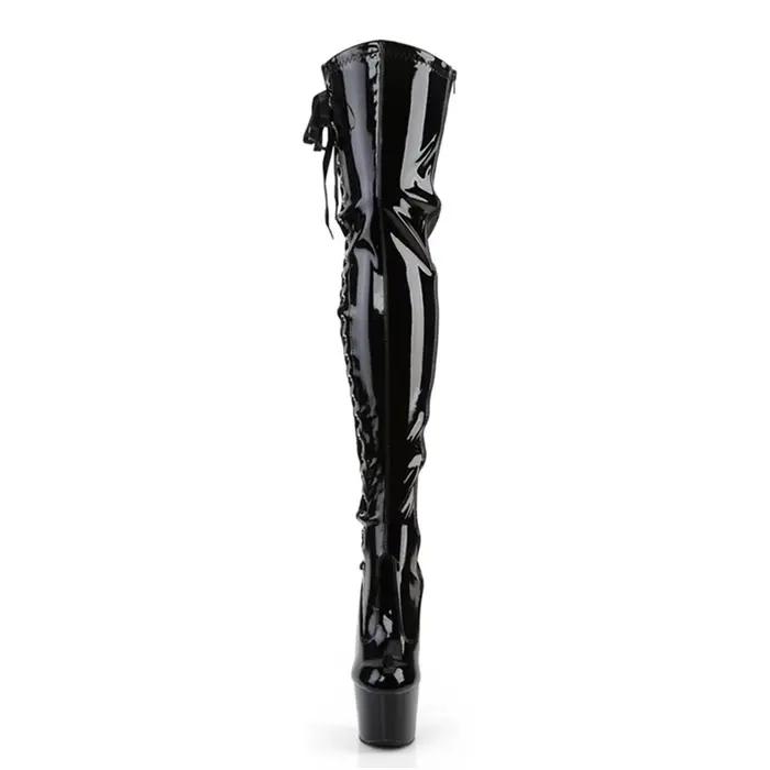 BOTES DE DANCE POLE 17CM | SOLE à talon et antidérapant renforcé en acier | Bottes de scène haut