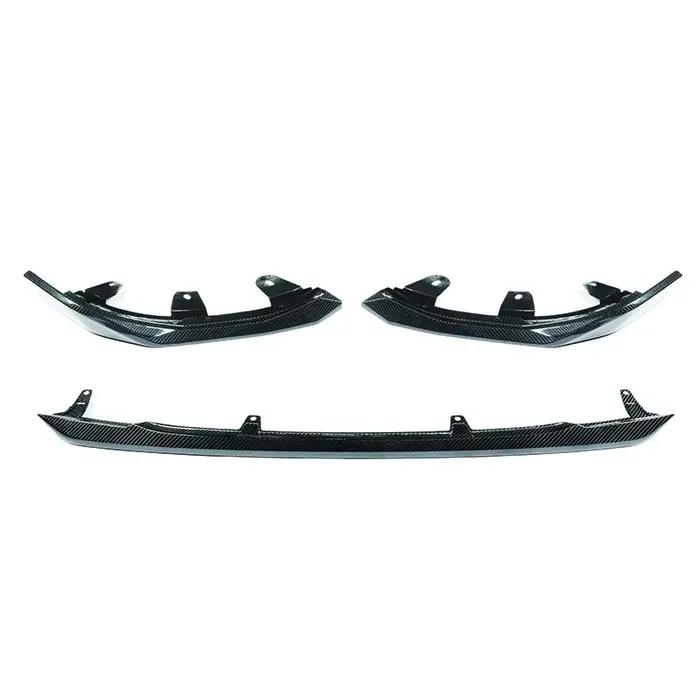 Kit de carrosserie de becquet de lèvre de pare-choc avant de voiture, ABS brillant noir ou Fiber de