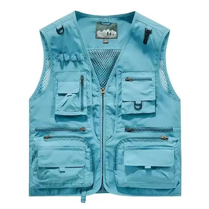 Nouvelle mode – Gilet respirant en maille pour homme, idéal pour la pêche, la photographie et les ac