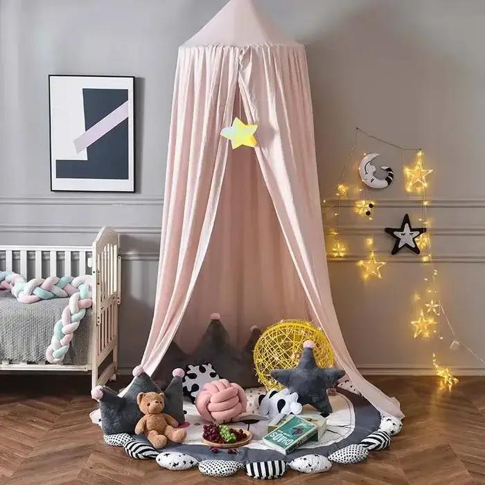 Moustiquaire pour enfants, rideau de berceau pour bébé fille, princesse, auvent de lit suspendu, déc