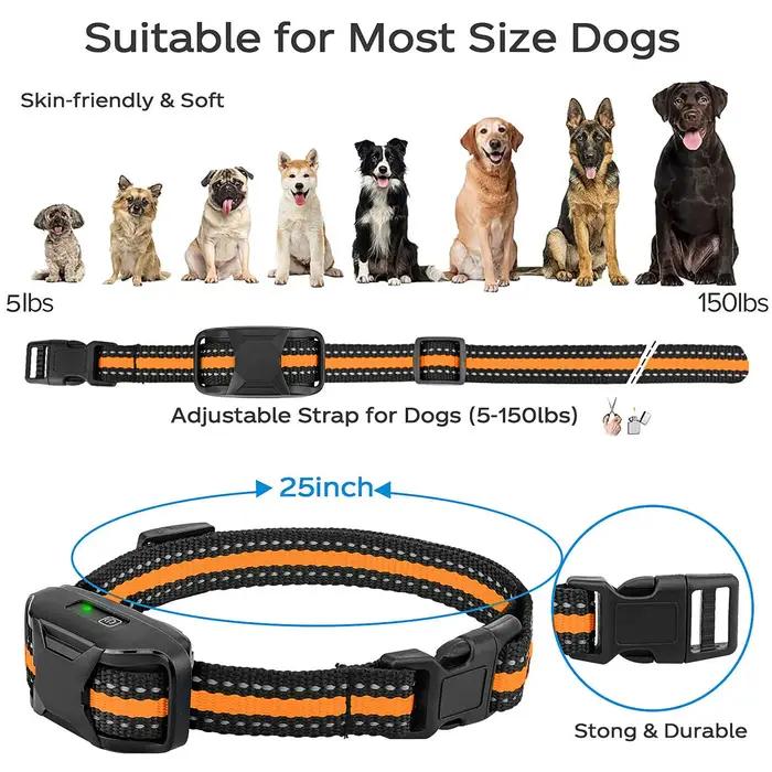 Collier de dressage pour chien de 3300 pieds, avec télécommande, Rechargeable, étanche, bip, Vibrati