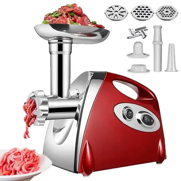 Hachoir à viande électrique multifonction en acier inoxydable, 2800W, processeur de saucisses végéta