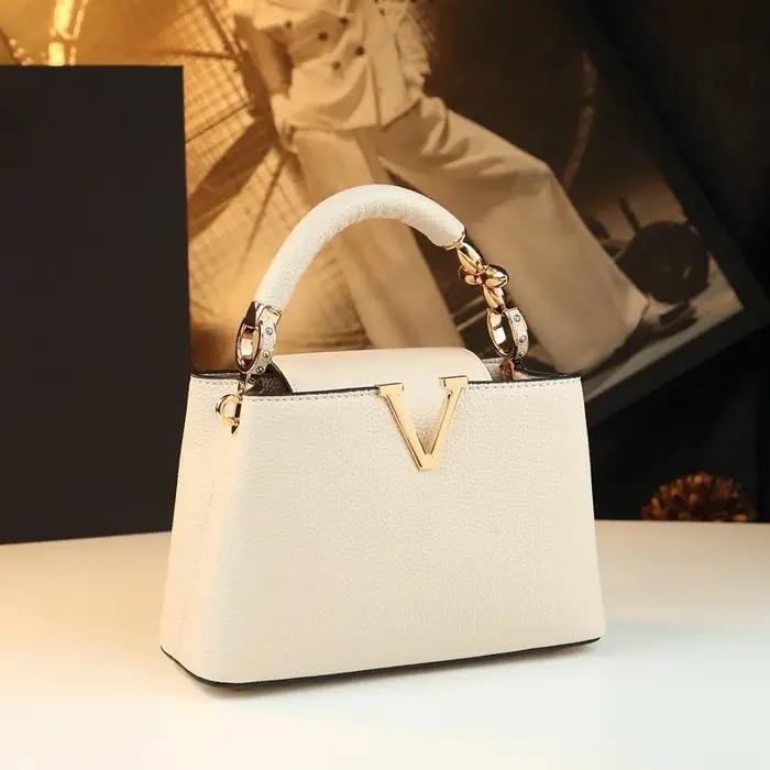 Sac à main en cuir pour femme, tendance, décontracté, classique, vintage, élégant, de créateur, haut