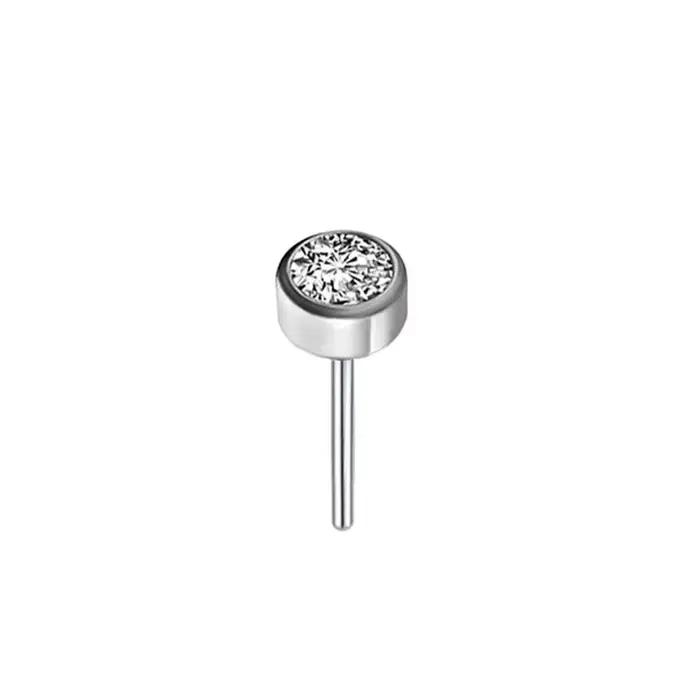 10 pièces clous d'oreille sans fil G23 titane nez PIERC punaise Labret lèvres anneaux boucles d'orei