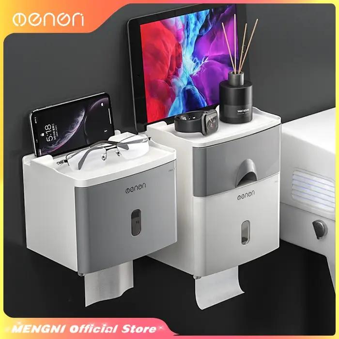 MENGNI porte-papier hygiénique de haute qualité, boîte de rangement étanche pour mouchoirs, organisa