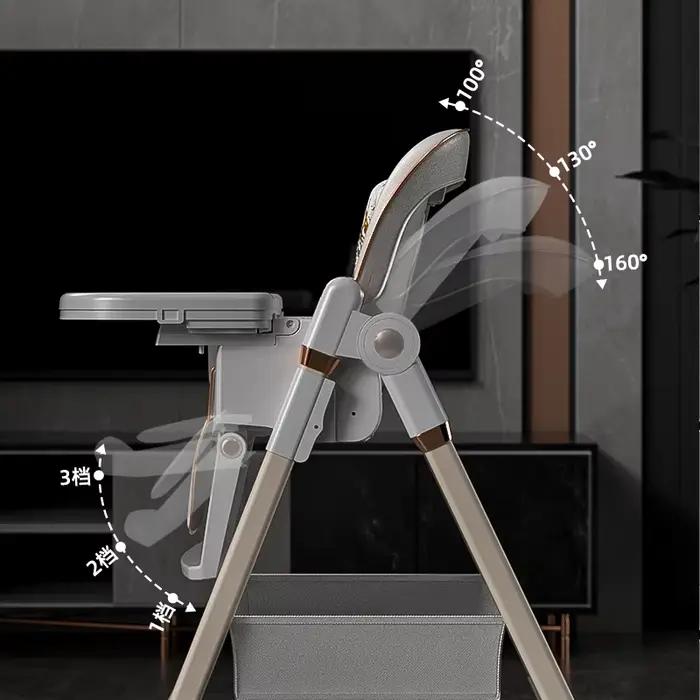 Chaise haute pliable pour bébé, facile à nettoyer, chaise de salle à manger pour tout-petits, harnai