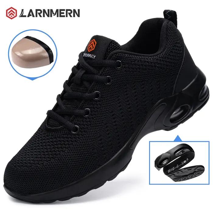 LARNMERM chaussures de sécurité pour femmes coussin d'air bottes de travail chaussure respirant lége