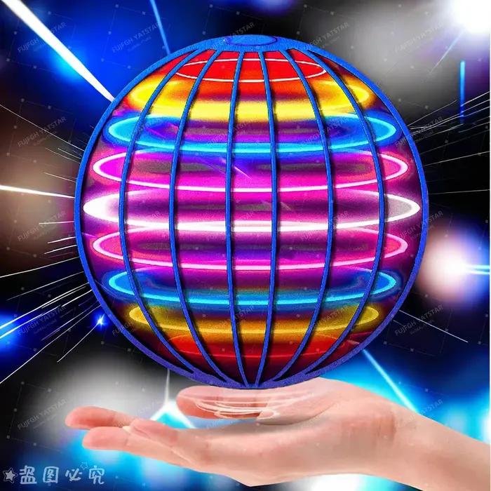 Flying Ball Globe cosmique LED couleur contrôlée à la main pour enfants 360 ° Boule de suspension