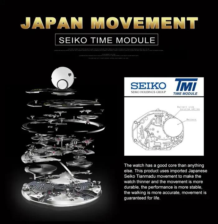 Classique Bauhaus Design hommes montre bleu foncé japon Quartz étanche en acier inoxydable mode affa