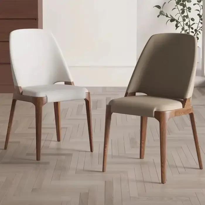 Chaises de salle à manger de luxe modernes, confortables et ergonomiques, en cuir, de styliste, Ense
