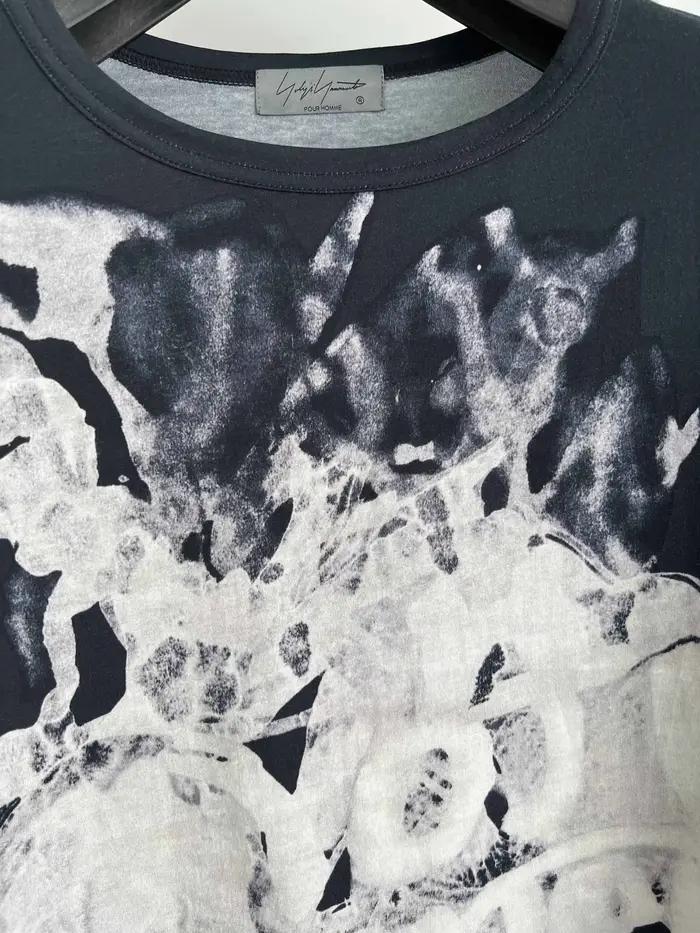 Pull tricoté en pur coton, design original de TOP-YAMAMOTO, imprimé teint par nouage, sur le thème s