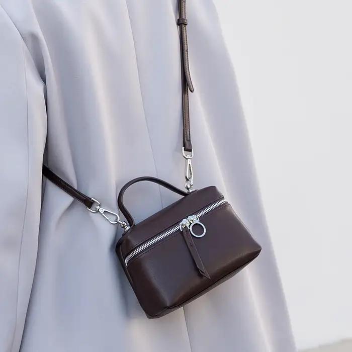 Nouveau sac mini tendance en cuir véritable 2026, sac seau de créateur pour femme, sac à main de lux