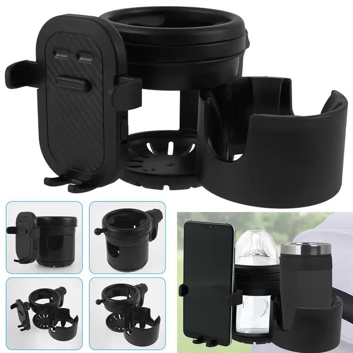 Porte-gobelet universel pour poussette, support de bouteille d'eau 360 ° Support de téléphone rota