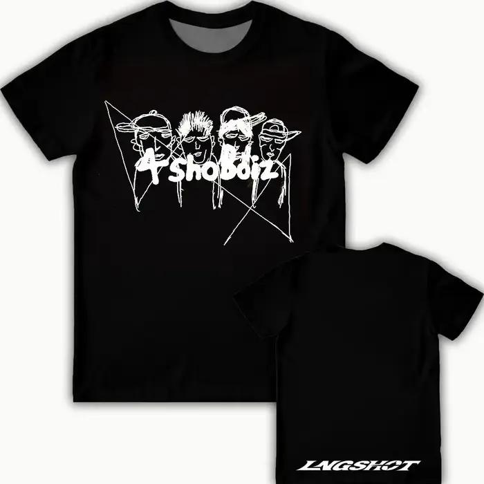 Nouveau T-shirt LNGSHOT Kpop Jay Park 2026 – Style Urbain Estival, Manches Courtes, Tendance Hip Hop