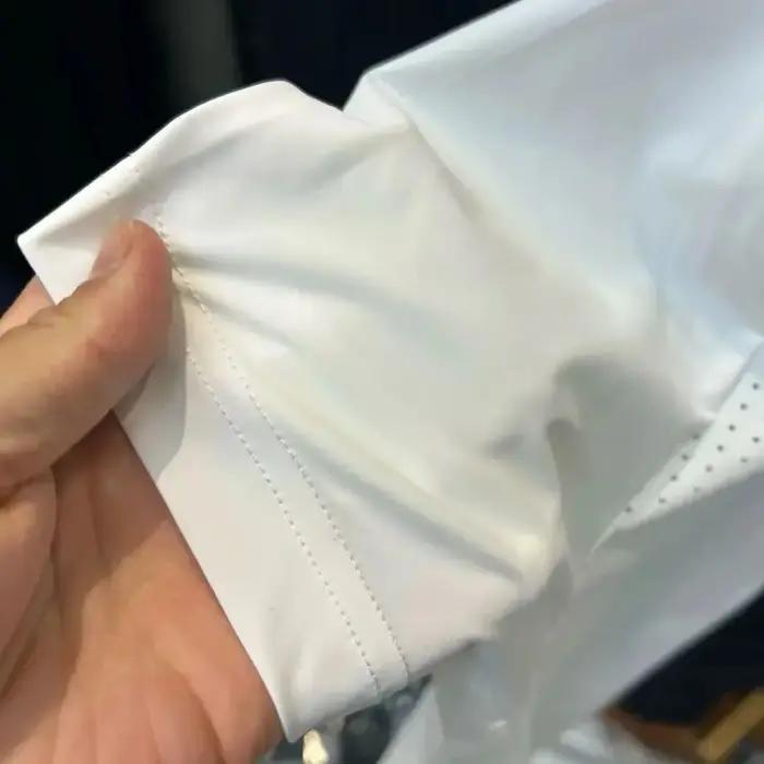 2025 été nouveaux hommes à manches courtes respirant séchage rapide élastique personnalisé épissage