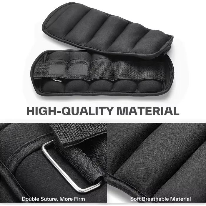 Poids de cheville réglables 1 paire 2 4 6 8 10 lb sangles de poids de jambe pour femmes hommes, ense