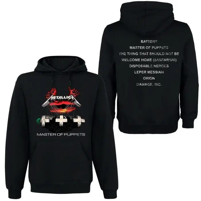 METALLICA Band Rock Dark Wind Sweat à capuche pour hommes Street Hip Hop Top Pull à capuche conforta