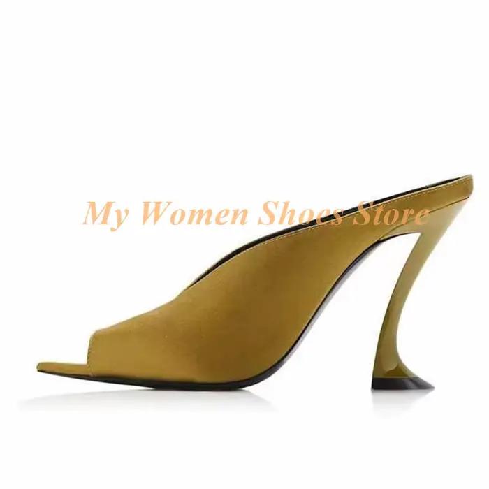 Chaussures habillées pour femmes, style original, à bout ouvert, à enfiler, à talon aiguille fin, co