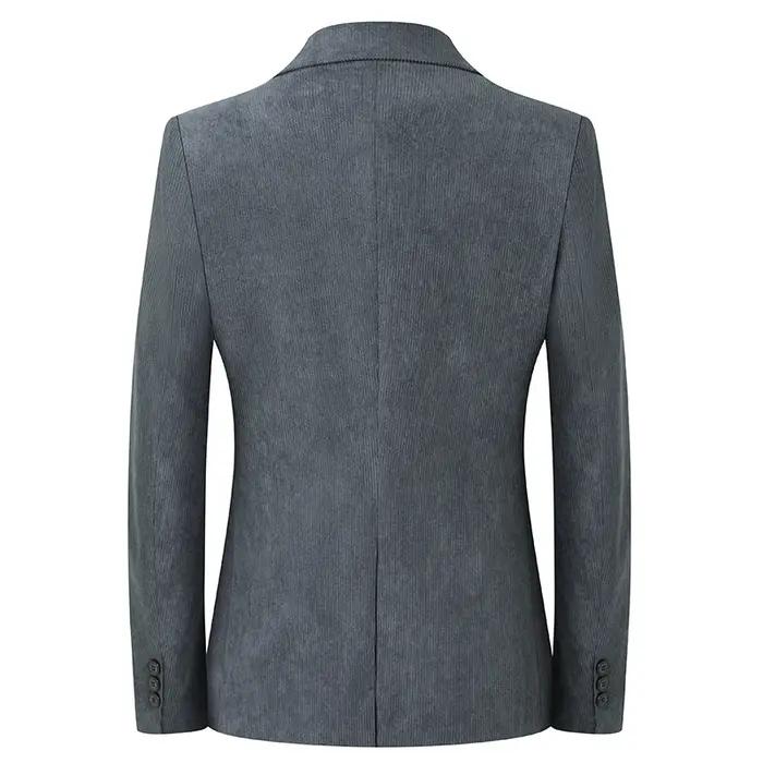 Blazer Hombre haute qualité hommes à la mode veste en velours côtelé affaires décontracté Banquet So