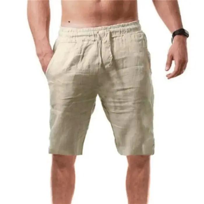 Short en coton pour hommes, pantalon court d'été respirant, couleur unie, Fitness, Streetwear, 1 piè