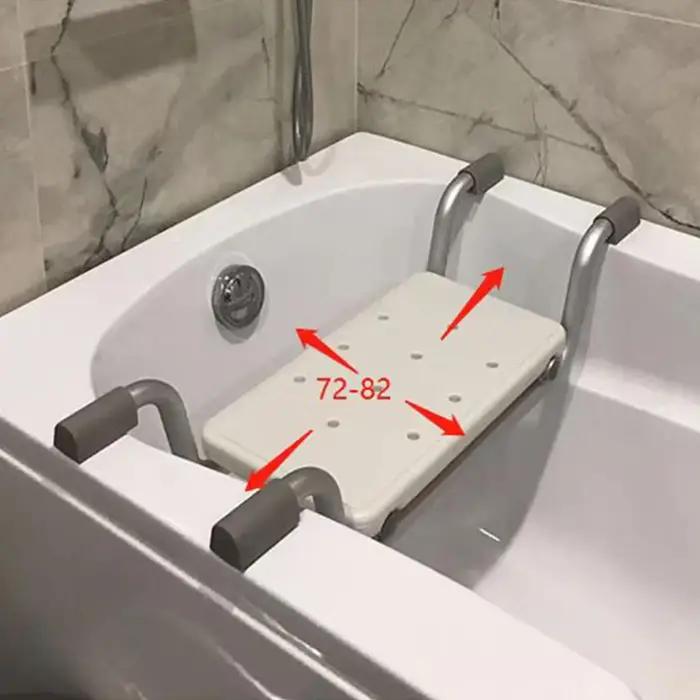 Banc de bain réglable pour personnes âgées et personnes handicapées, convient à la plupart des baignoires, banc de bain, coussin de chaise de douche, planche de bain