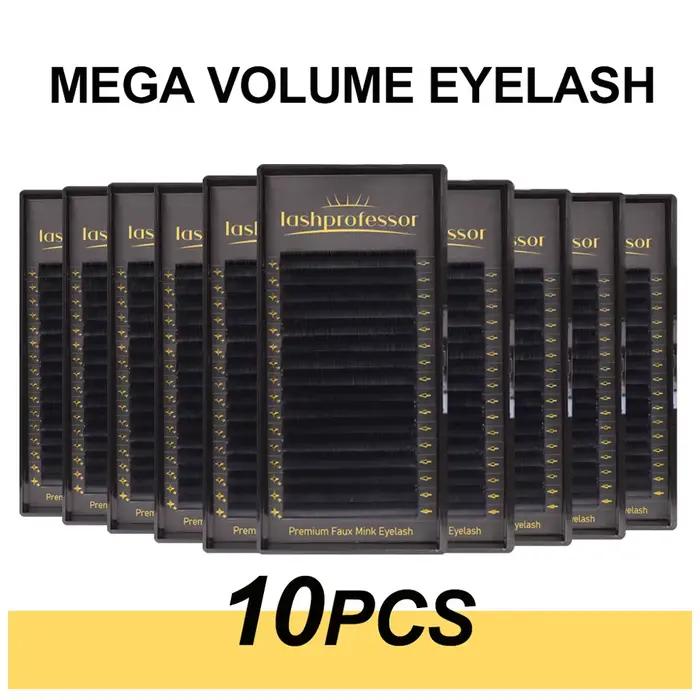 Lashprofessor 10 plateaux/lot fournitures de cils classiques en gros naturel doux mat noir individue