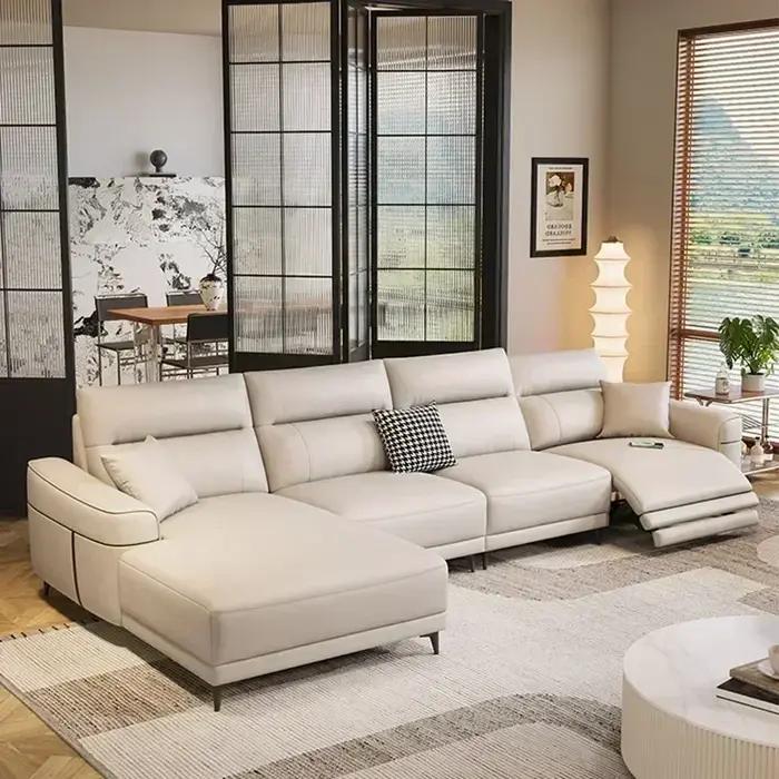 Luxe fantaisie canapé chaise moderne nordique causeuse inclinable canapé lit de repos en cuir Divani
