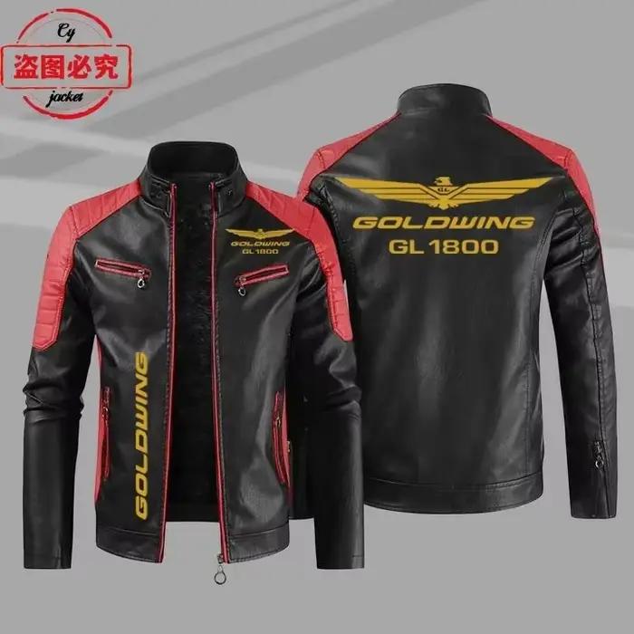 Gold Wing 1800 moto LOGO lavé veste en cuir pu hommes coupe-vent automne et hiver printemps et autom