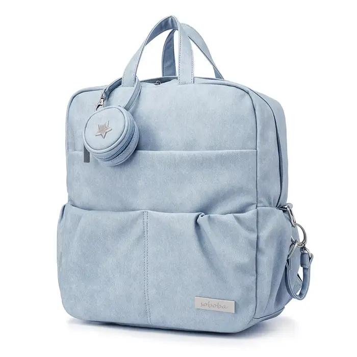 Sac à dos à couches Soboba grande capacité - Sac étanche élégant avec porte-sucette pour nouveau-né