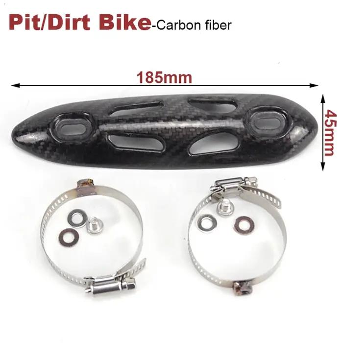Protecteur de silencieux d'échappement de moto en Fiber de carbone, bouclier thermique d'échappement