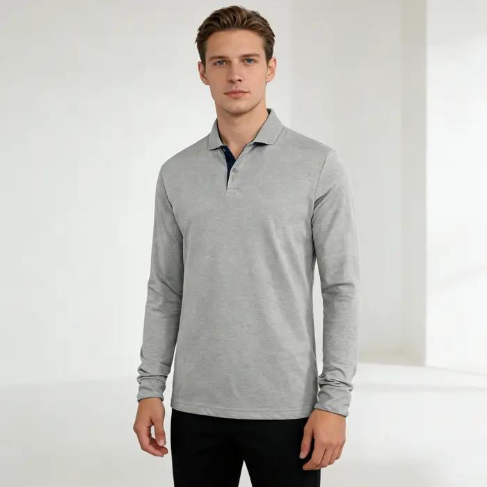 T-shirts à manches longues 95% coton pour hommes, vêtements décontractés de marque, t-shirts tendanc