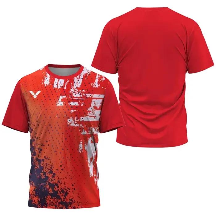 T-shirt respirant de badminton et de tennis, vêtements de sport à la mode pour hommes, haut pour hom