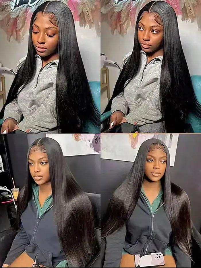 Extensions de Cheveux Humains Naturels Raides Comme des Baguettes, 36-40 Pouces, Cheveux Bruts, Lots