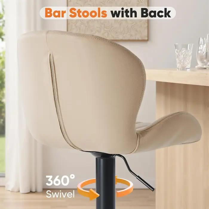 JHK Ergonomique Moderne 360 ° Ensemble de 2 chaises de salle à manger pivotantes, chaises de cuisi